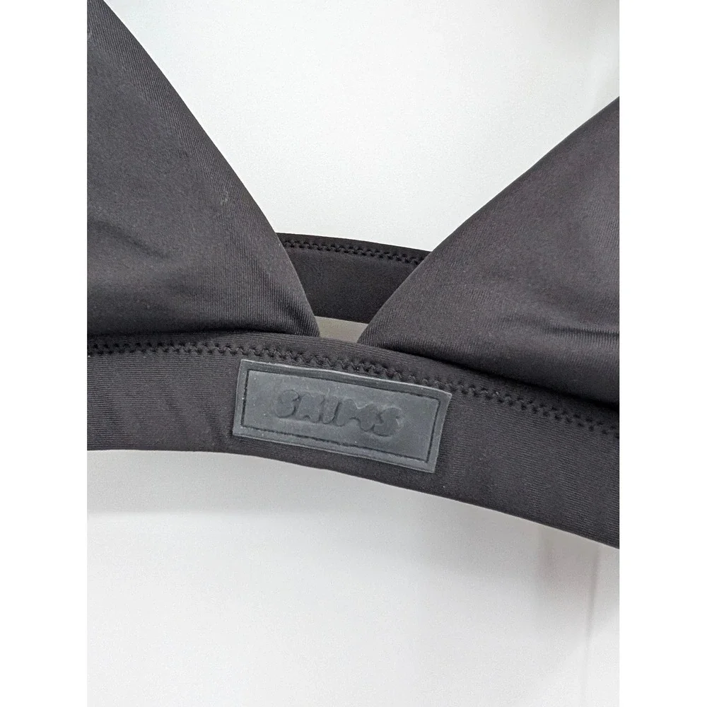 Skims Signature Swim Fixed‎ Triangle Top black NWT Women's sz Medium